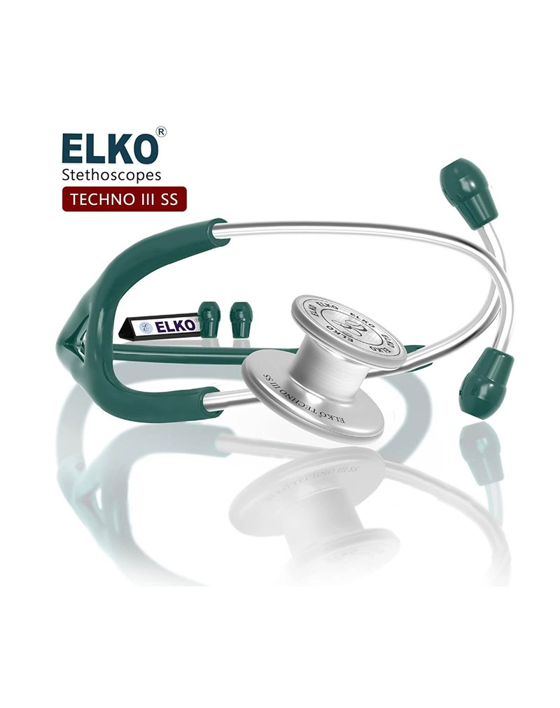ELKO EL-170 Techno III Stainless Steel Stethoscope (Black)